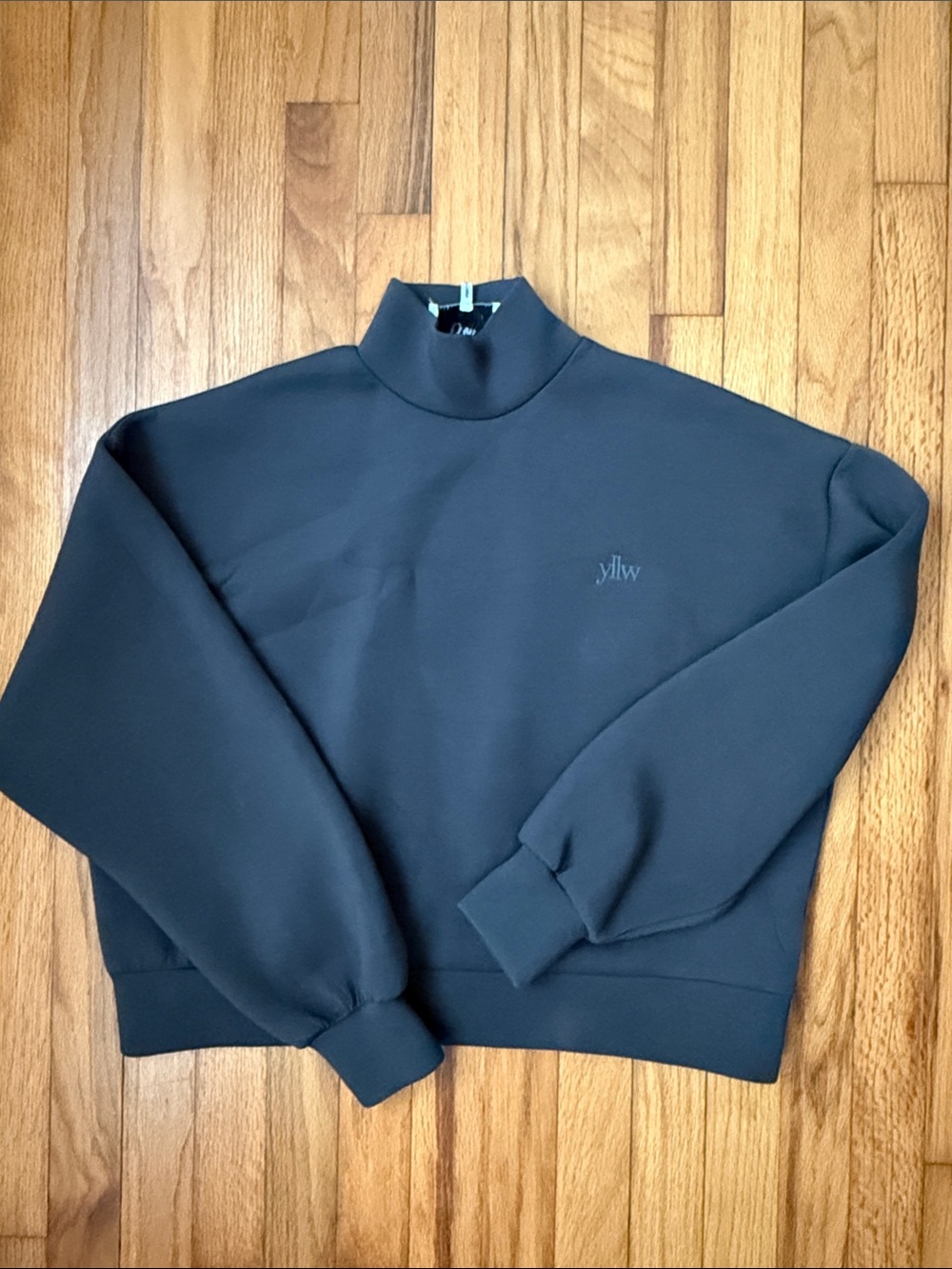 Women's Mock Neck Sweatshirt in Charcoal